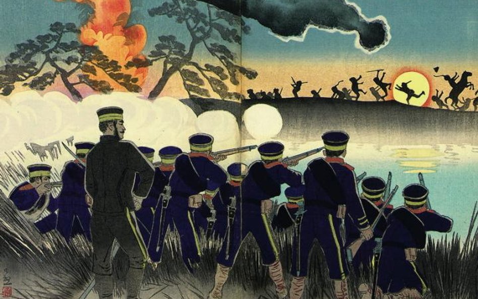 Lądowanie wojsk japońskich pod Port Artur podczas wojny z Chinami w 1894 r.
