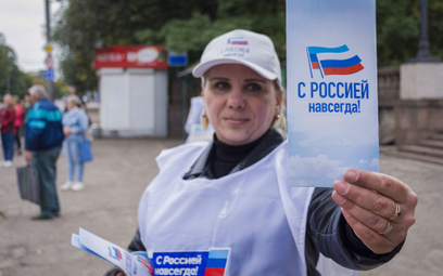 Kampania na rzecz zagłosowania za włączeniem do Rosji w obwodzie ługańskim