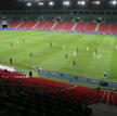 Mecz 1/4 finału piłkarskiego Pucharu Polski GKS Tychy – Cracovia, rozgrywany przy pustych trubunach