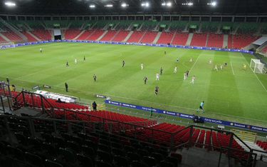 Mecz 1/4 finału piłkarskiego Pucharu Polski GKS Tychy – Cracovia, rozgrywany przy pustych trubunach