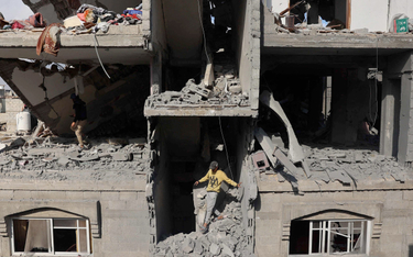 W wojnie w Gazie najbardziej cierpią cywile. Rafah, budynek po izraelskim bombardowaniu 7 maja
