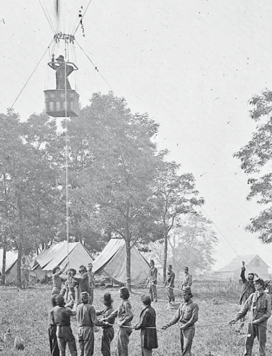 Korpus Balonowy Armii Unii dokonywał rekonesansu powietrznego od października 1861 do sierpnia 1863 