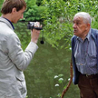 Zbigniew Zapasiewicz w jednej ze scen filmu „Rewizyta” z Markiem Kudełko. – Bałem się, że na planie 