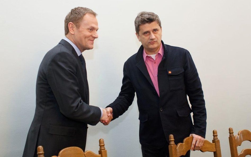 Donald Tusk i Janusz Palikot