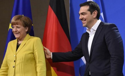 Kanclerz Niemiec Angela Merkel i premier Grecji Aleksis Cipras