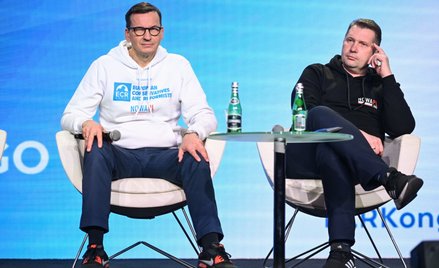 Grudzień 2024 r. Mateusz Morawiecki i Przemysław Czarnek podczas panelu "Przyszłość europejskiego ko