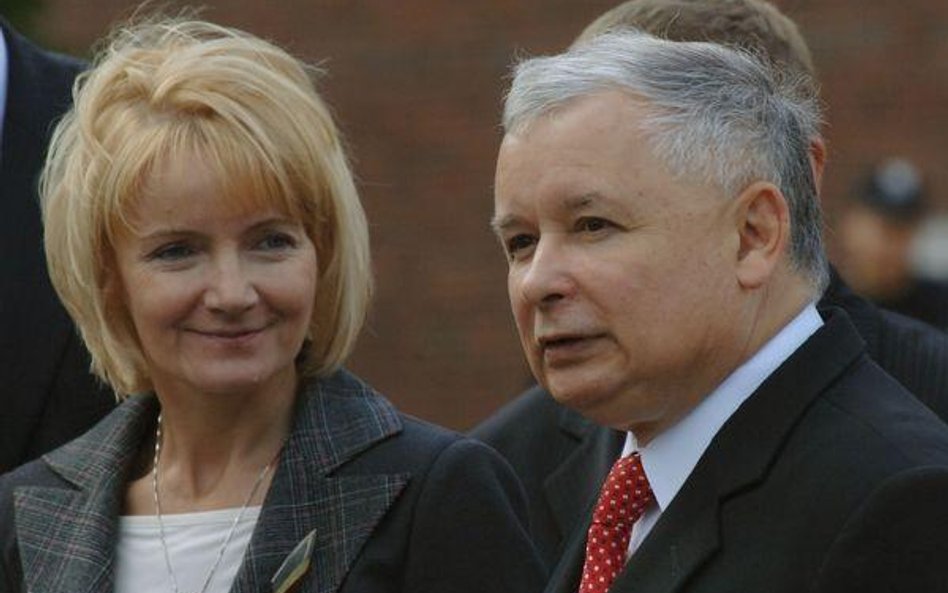 Jarosław Kaczyński i Jolanta Szczypińska