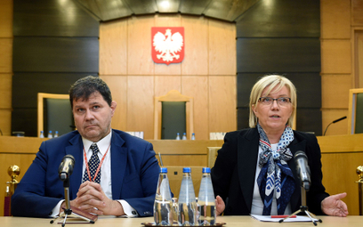 Prezes Trybunału Konstytucyjnego Julia Przyłębska oraz wiceprezes TK Mariusz Muszyński