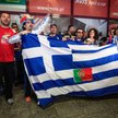 Greccy kibice na lotnisku Chopina w Warszawie