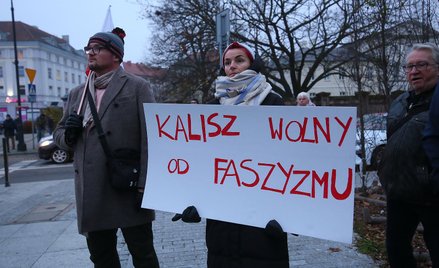 Listopadowa manifestacja pod hasłem „Kalisz wolny od faszyzmu”, w odpowiedzi na marsz środowisk nacj