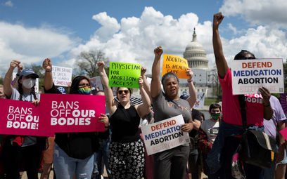 Demonstracja w obronie prawa do aborcji przed Sądem Najwyższym w Waszyngtonie