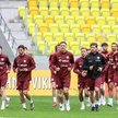 Piłkarze reprezentacji Polski w czasie treningu przed meczem z Finlandią