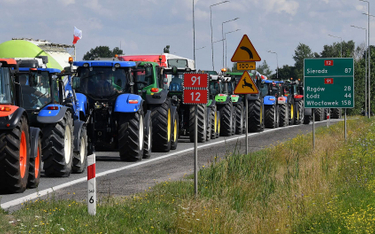 Protest rolników, wielokilometrowy korek na S8