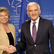 Viviane Reding i Jerzy Buzek