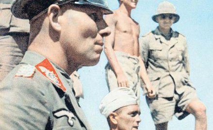 Ulubiony kadr propagandy Goebbelsa: Rommel wywyższony talentem i siłą woli, ale jak przystało na nar