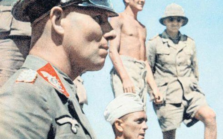 Ulubiony kadr propagandy Goebbelsa: Rommel wywyższony talentem i siłą woli, ale jak przystało na nar
