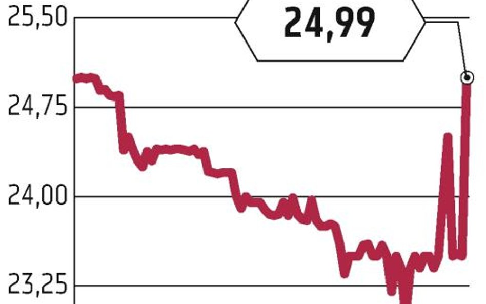 Skok notowań przez deweloperską dywidendę