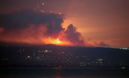 Dym i ogień w Libanie po ataku wojsk izraelskich, który miał być wymierzony w Hezbollah