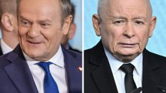 Premier RP, przewodniczący KO Donald Tusk i prezes PiS Jarosław Kaczyński