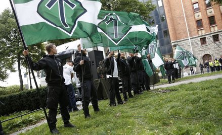 Neonaziści na ulicach Sztokholmu
