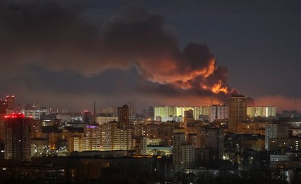 Pożar w Kijowie po rosyjskim ataku