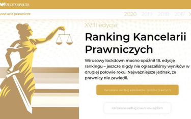 Ranking Kancelarii Prawniczych 2020: cyfrowa odsłona rankingu