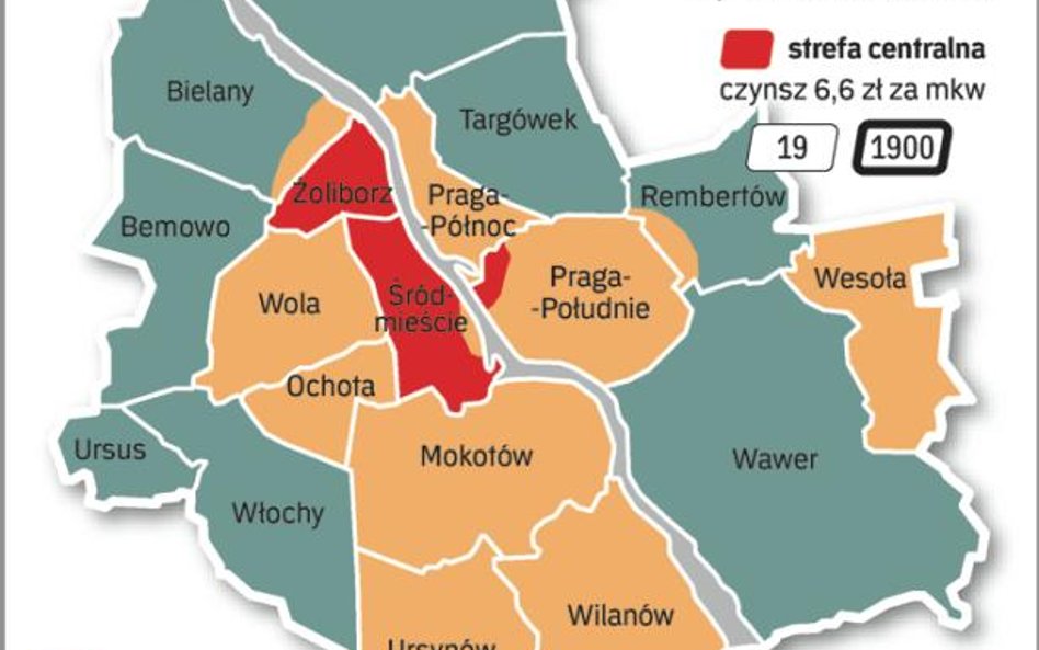 Najwięcej pełnowartościowych mieszkań jest w strefie miejskiej, gdzie czynsz wynosi 6 zł za mkw. Naj