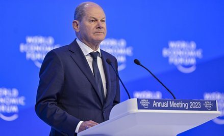 Kanclerz Niemiec Olaf Scholz w Davos