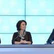 Paweł Graś, Małgorzata Kidawa-Błońska i Donald Tusk na konferencji prasowej po posiedzeniu Rady Mini