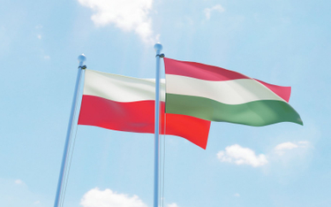 Flaga Polski i Węgier