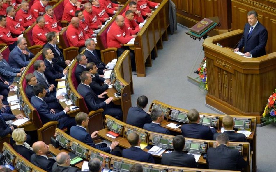 Prezydent Wiktor Janukowycz w ukraińskim parlamencie