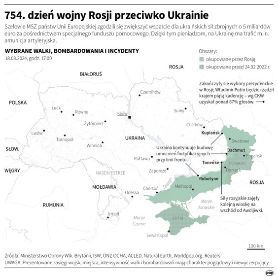 Tak wyglądała sytuacja na Ukrainie w 754 dniu wojny
