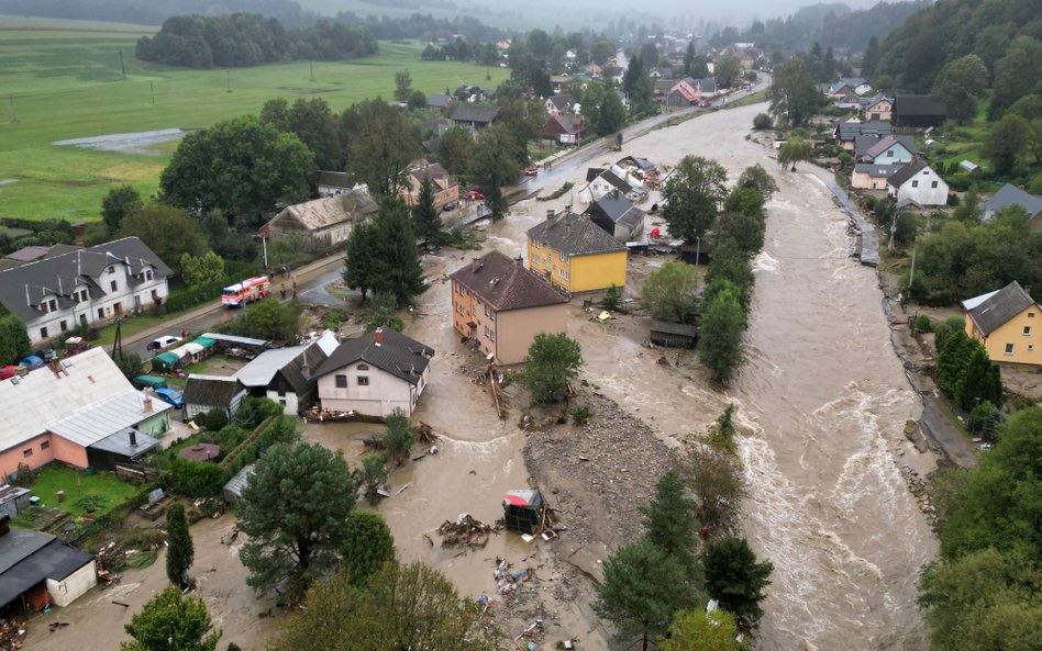 Zalane miasteczko Jesenik w Czechach