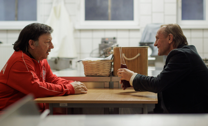 Zbigniew Zamachowski i Andrzej Chyra w spektaklu Teatru TV "Ezi", mat. pras. TVP