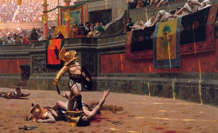 Jean-Léon Gérôme, „Pollice verso” (1872). XIX-wieczny obraz przedstawia artystyczną wizję pojedynku 