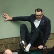 Poseł PiS Łukasz Mejza na sali obrad Sejmu