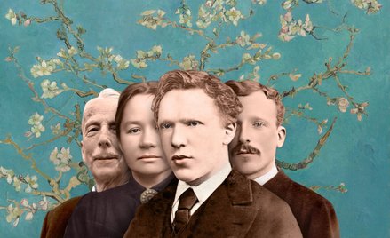 Czwórka bohaterów wystawy: Vincent van Gogh, brat artysty Theo, jego żona Jo i ich syn Vincent