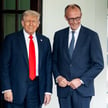 Prezydent USA Donald Trump i kanclerz Niemiec Friedrich Merz