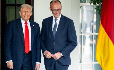 Prezydent USA Donald Trump i kanclerz Niemiec Friedrich Merz