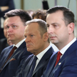 Lider Polski 2050, przewodniczący PO Donald Tusk i prezes PSL Władysław Kosiniak-Kamysz