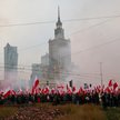 Uczestnicy Marszu Niepodległości w Warszawie.