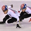 Koreańczycy Hwang Dae-Heon (z lewej) i Lim Hyo-Jun w wyścigu ma 500 m.