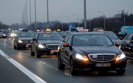 Strajk taksówkarzy sparaliżował Brukselę