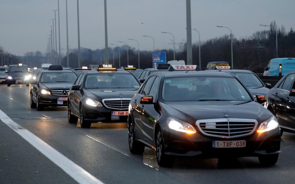 Strajk taksówkarzy sparaliżował Brukselę