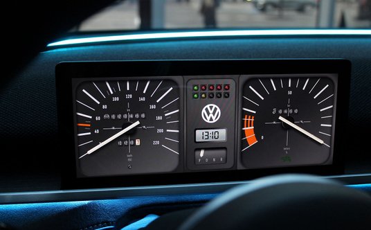 W przyszłości z pomocą menu będzie można wybrać wskaźniki w stylu pierwszej generacji Golfa GTI