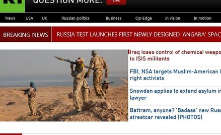 Strona internetowa Russia Today