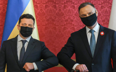 Prezydent Ukrainy Wołodymyr Zełenski i prezydent Andrzej Duda