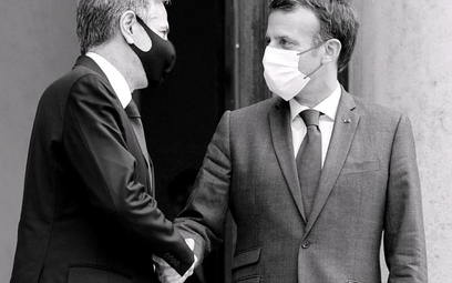 Antony Blinken, sekretarz stanu USA, tym tygodniu znowu gościł w Paryżu. Na zdjęciu z prezydentem Em