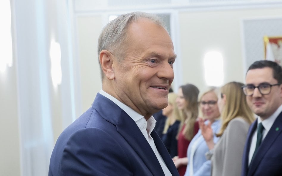 Premier RP Donald Tusk, przewodniczący Platformy Obywatelskiej.