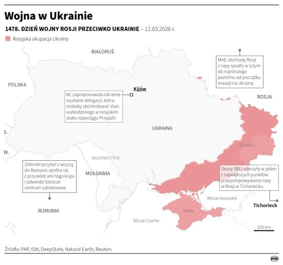 Tak wyglądała sytuacja na froncie w 1478 dniu wojny